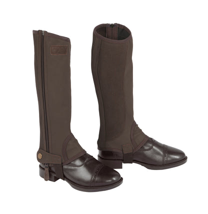 Kids’ Synthetic Suede Half Chaps with Silicone Grip Patches