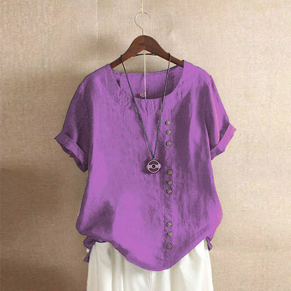Cotton and Linen T-shirt
